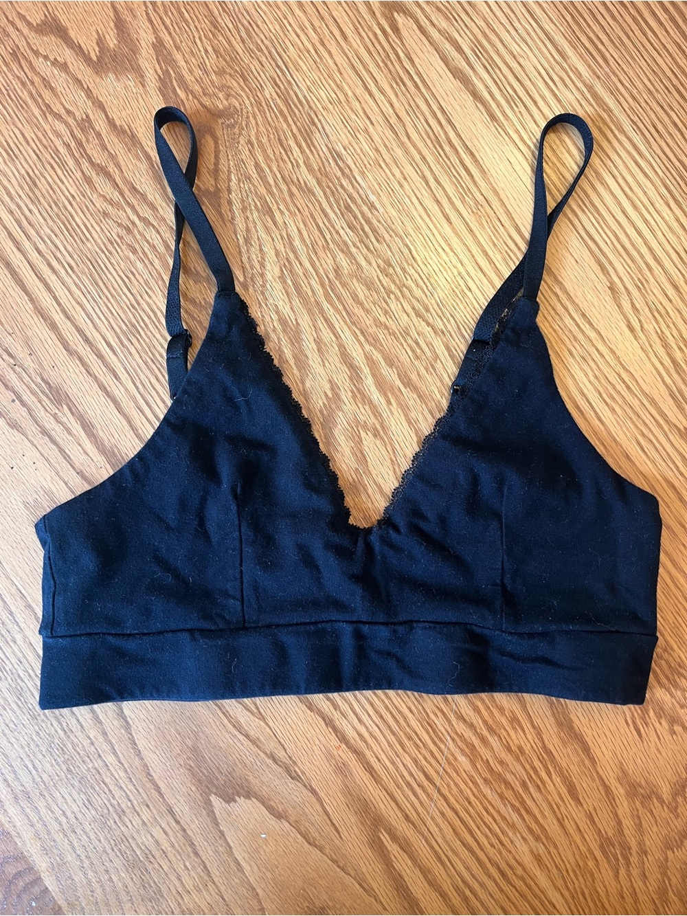 Everyday Black Lace-Trim Bralette
